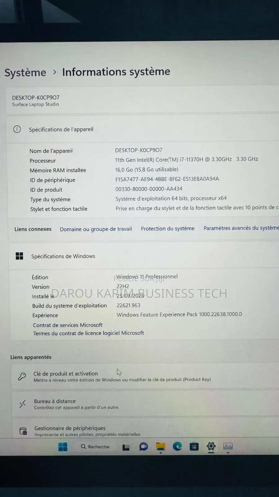 Nouveau Microsoft Surface Laptop Studio 2 16GB Intel Core i7 SSD 512GB