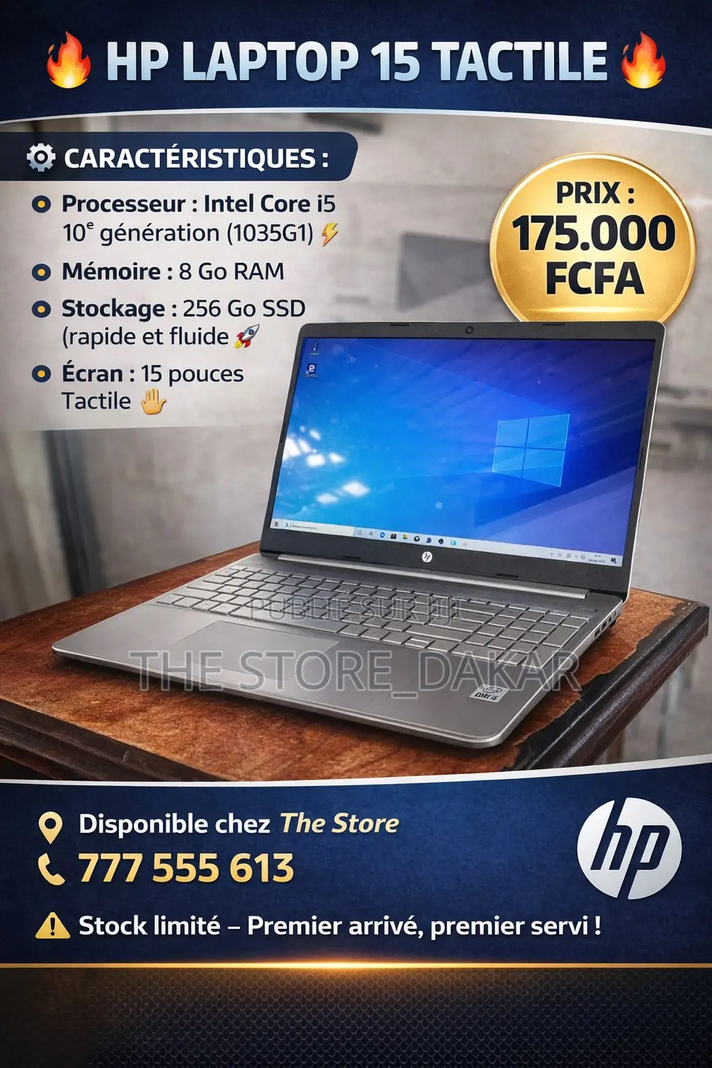 Ordinateur portable HP 15 8GB Intel Core i5 SSD 256GB
