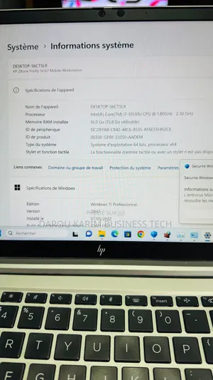 Nouveau HP ZBook Firefly 14 G7 16GB Intel Core i7 SSD 512GB
