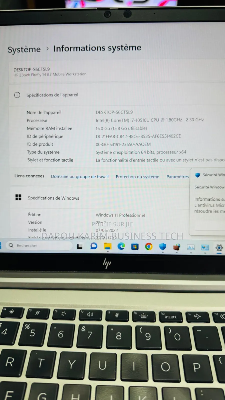 Nouveau HP ZBook Firefly 14 G7 16GB Intel Core i7 SSD 512GB