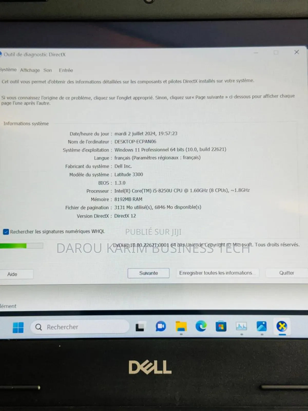 Nouveau Dell Vostro 3300 8GB Intel Core i5 SSD 256GB