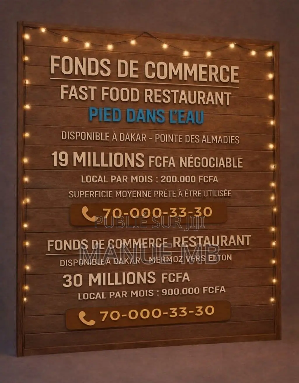 Fond De Commerce Restaurant Fast-food Pied Dans L'eau
