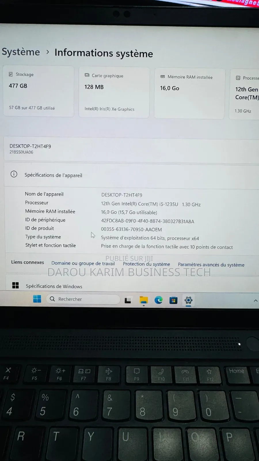 Nouveau Lenovo Thinkpad T14s Gen 2 16GB Intel Core i5 SSD 512GB
