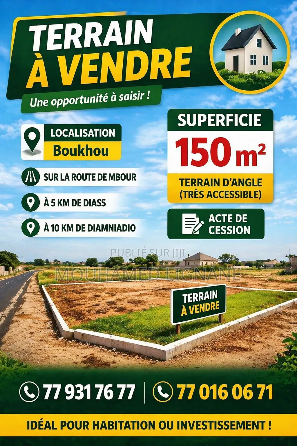 Terrain 150m2 À Vendre