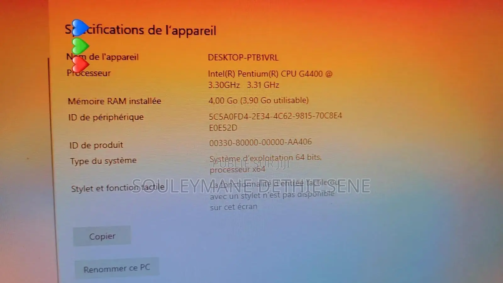 Ordinateur de bureau HP 200 G4 4GB Intel HDD 256GB