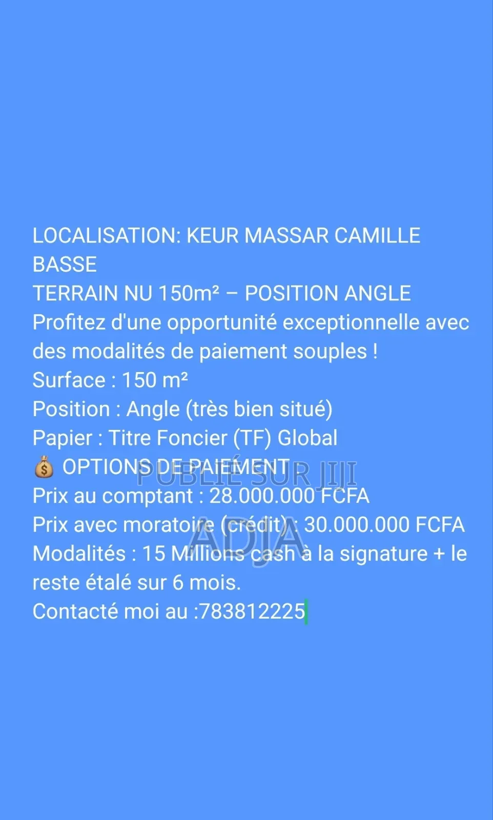Terrain a Vendre