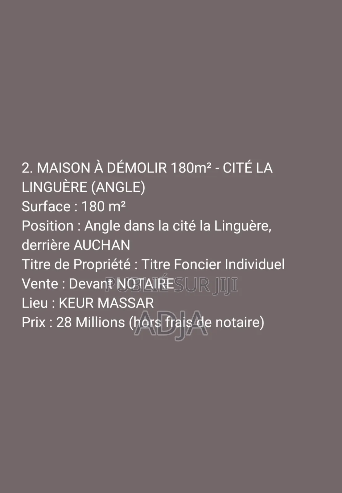 Terrain a Vendre