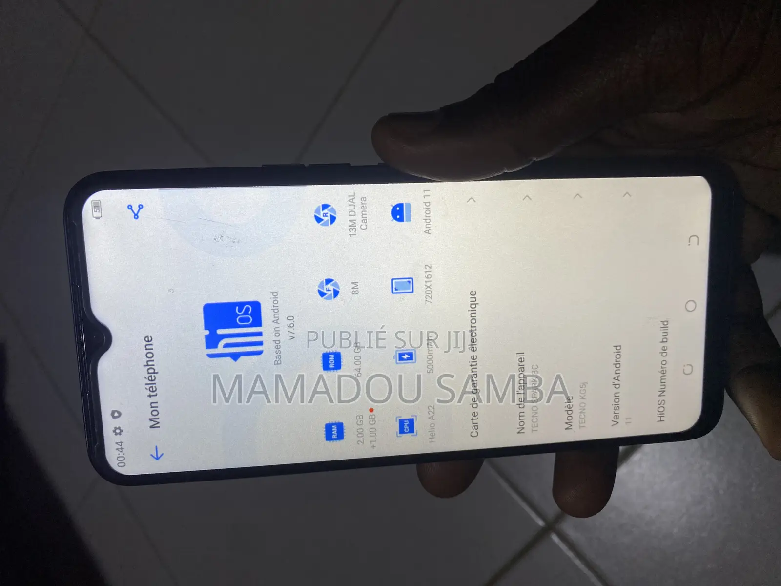 Nouveau Tecno Spark 16 GB Noir