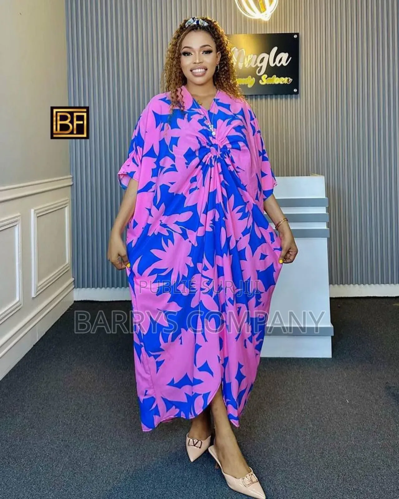 Robe Caftan Floral Tropical - Élégance Bohème Chic