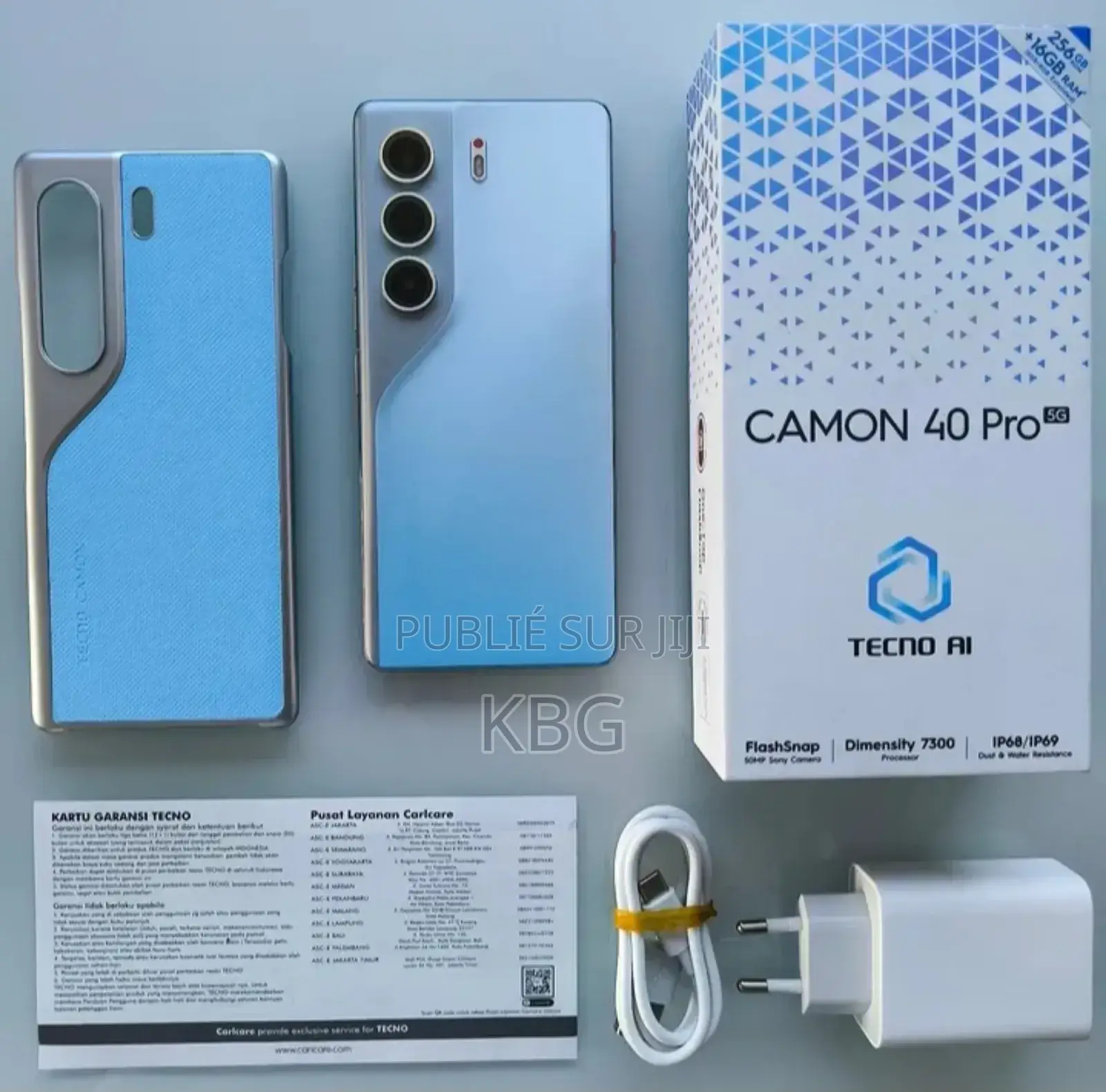 Nouveau Tecno Camon 40 Pro 5G 256 GB Bleu