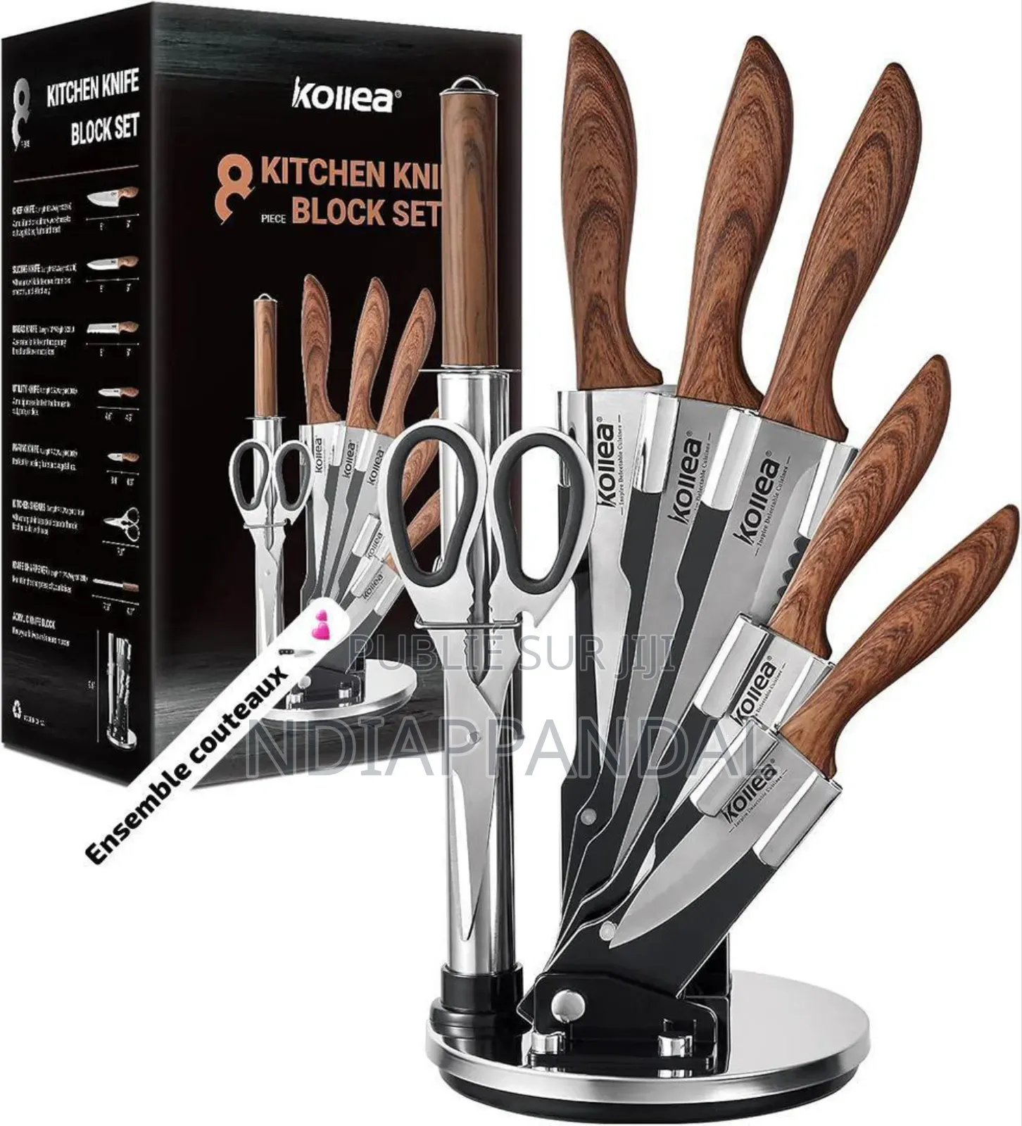Couteaux De Cuisine De La Marque Kollea, Comprenant 8 Pièces