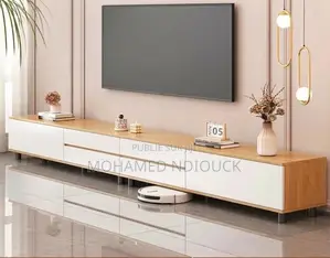 Table Tv Moderne en Bois Grand Modèle