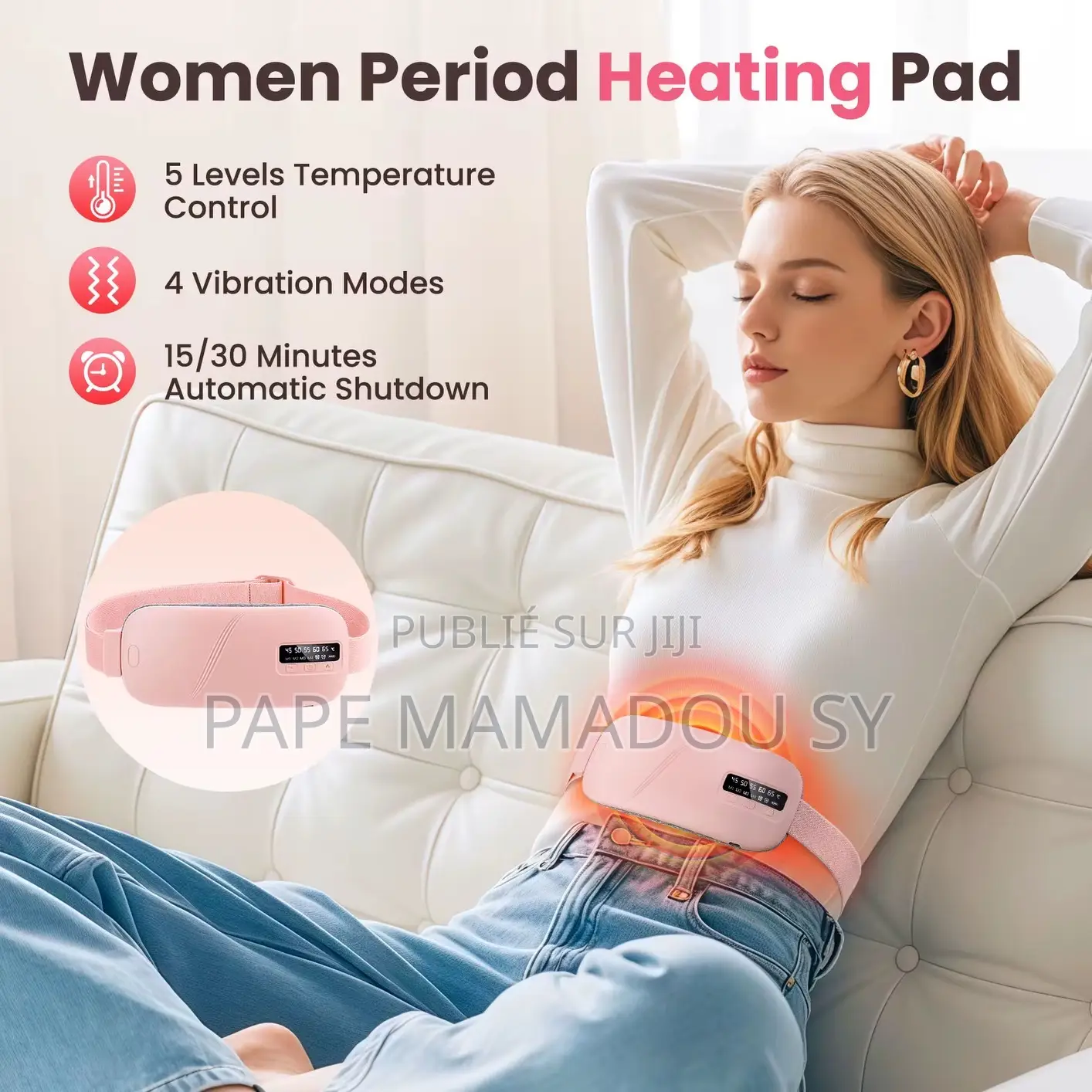 Ceinture Chauffante Anti Douleur Pour Les Règles Douloureuses