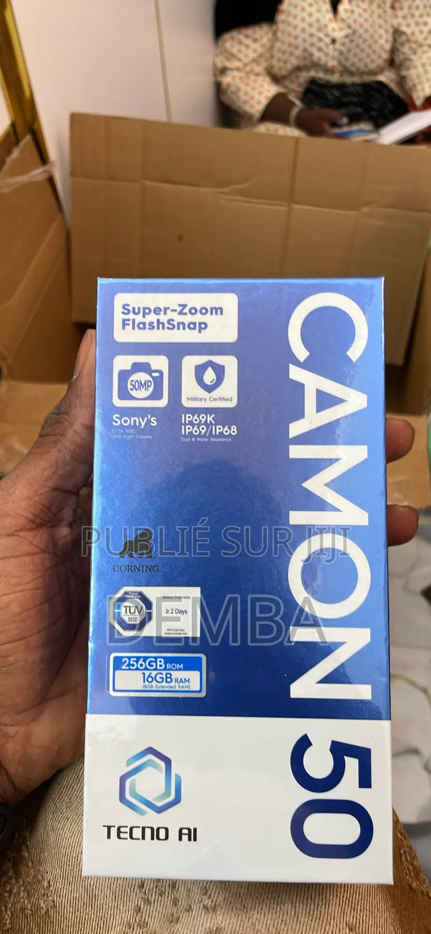 Nouveau Tecno Camon 50 256 GB Noir
