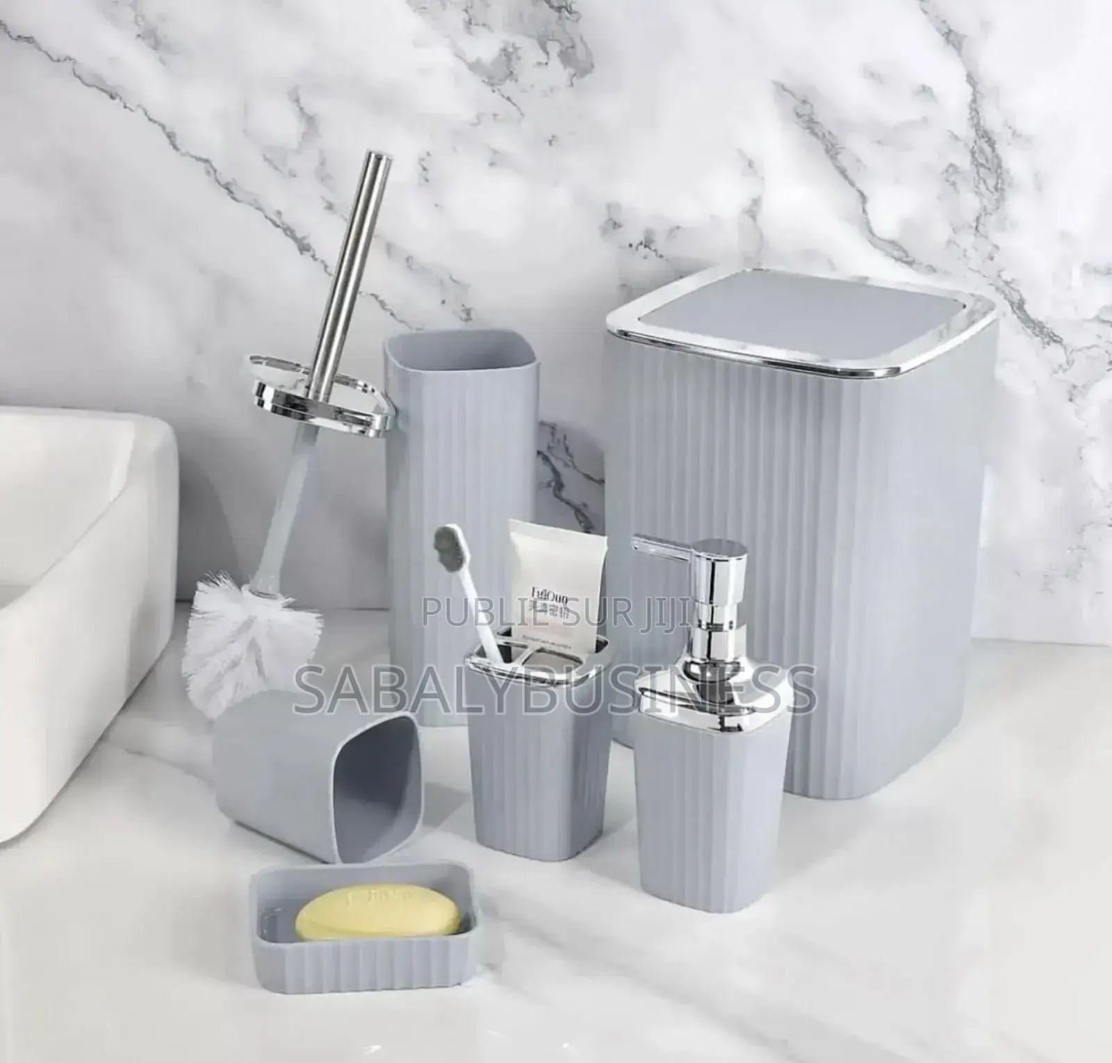 6 PCS Ensemble Salle De Bain