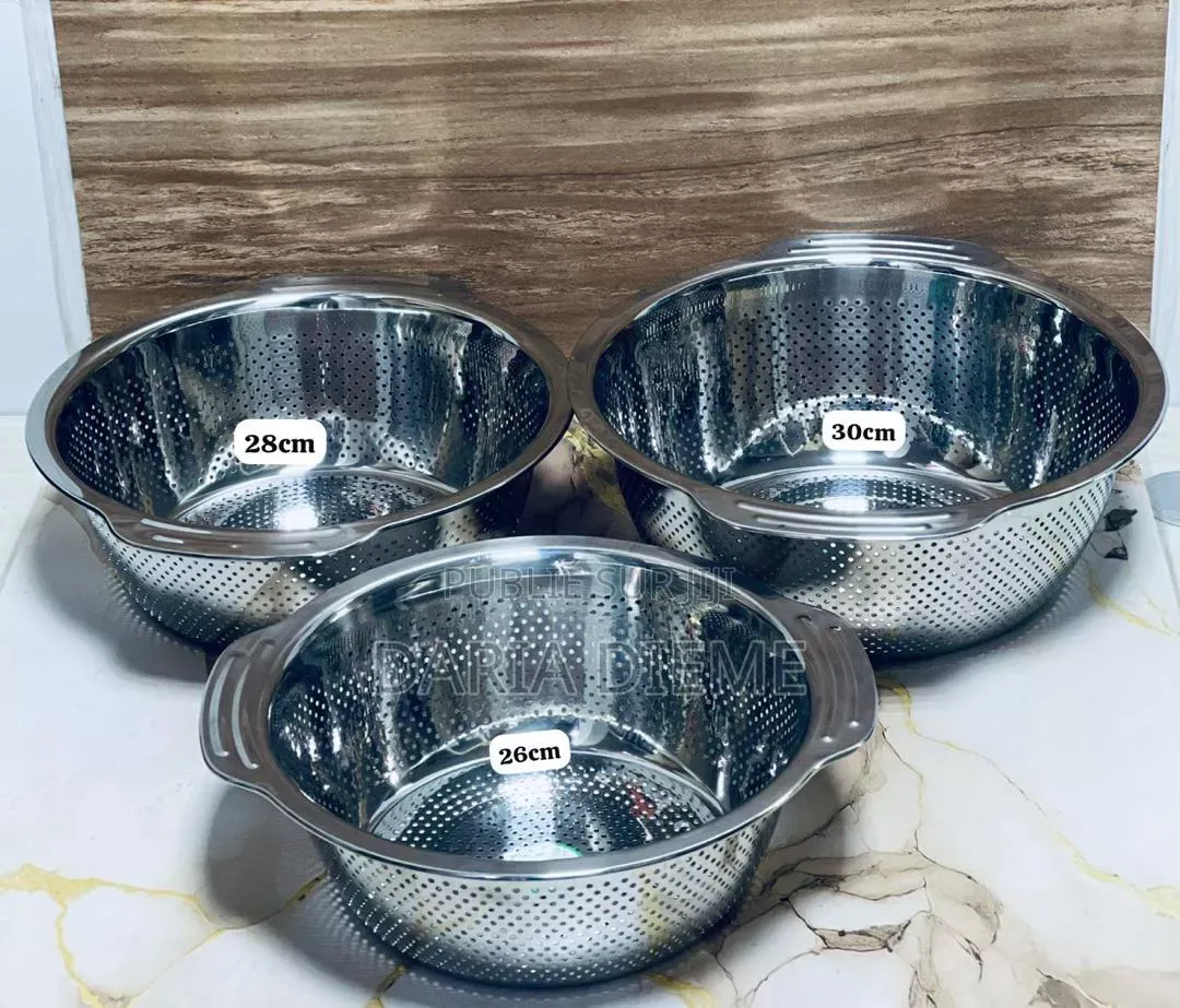 Ensemble 3 PCS Passoir en Inox