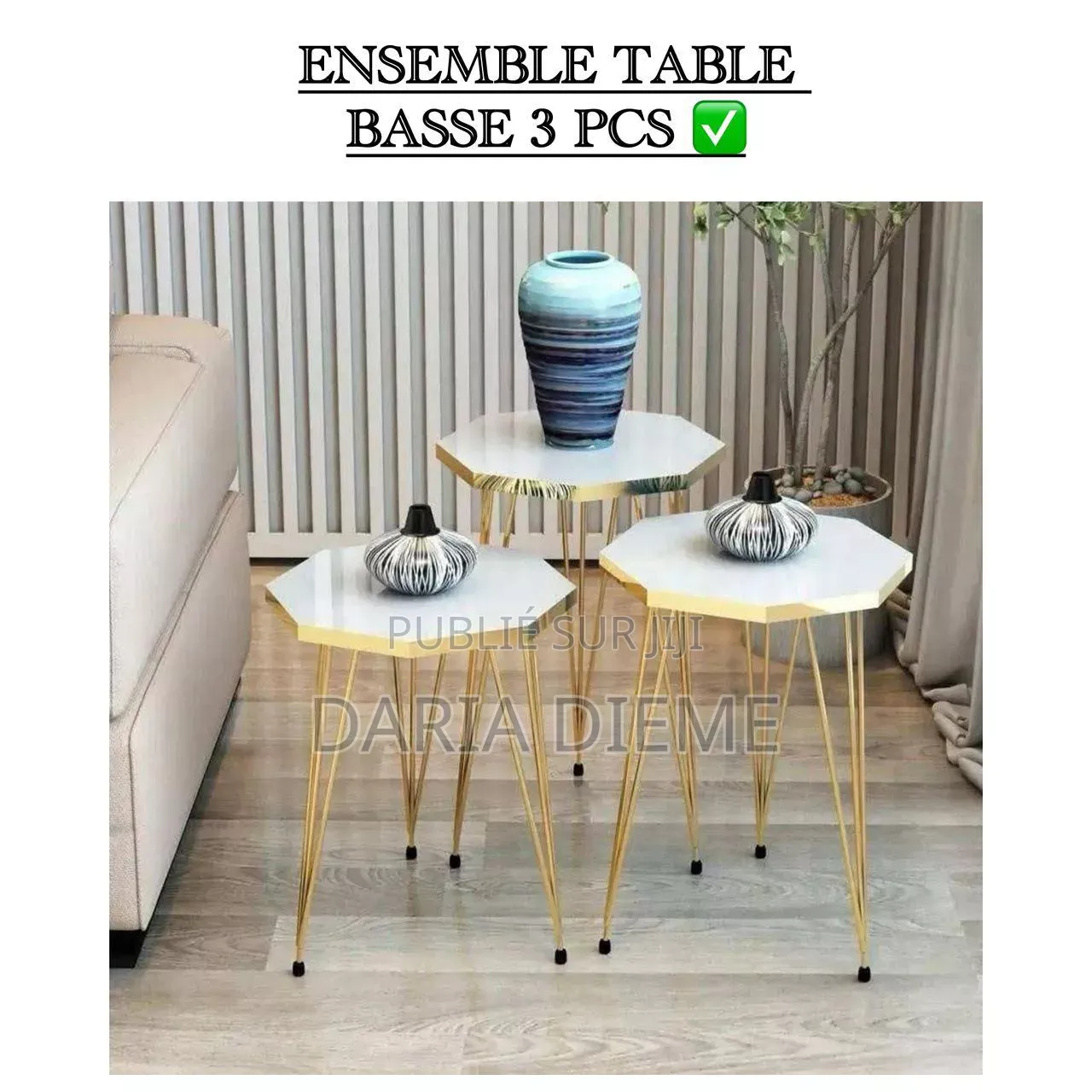 Ensemble Table Basse 3 Pièces
