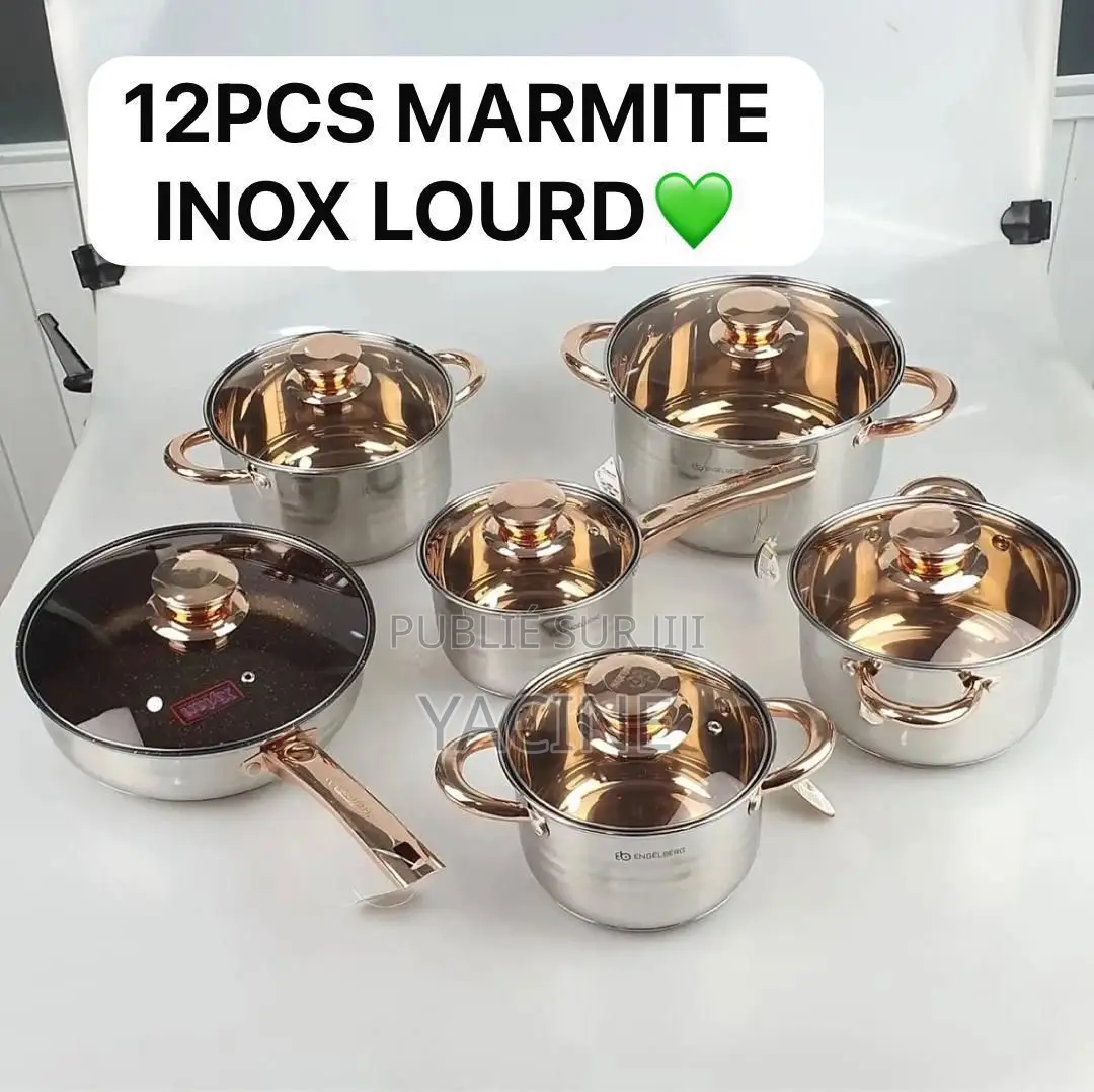 Vaisselles en Inox 12 Pièces Lourdes