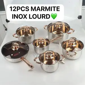 Vaisselles en Inox 12 Pièces Lourdes