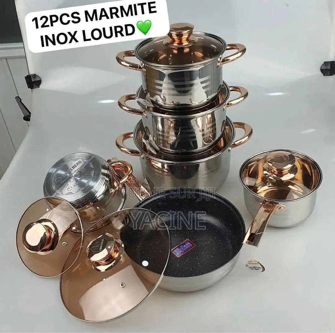 Vaisselles en Inox 12 Pièces Lourdes
