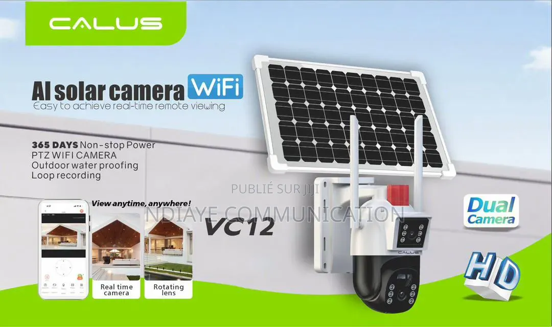 Caméra Solaire Wifi Double Objectif À 30000fcfa