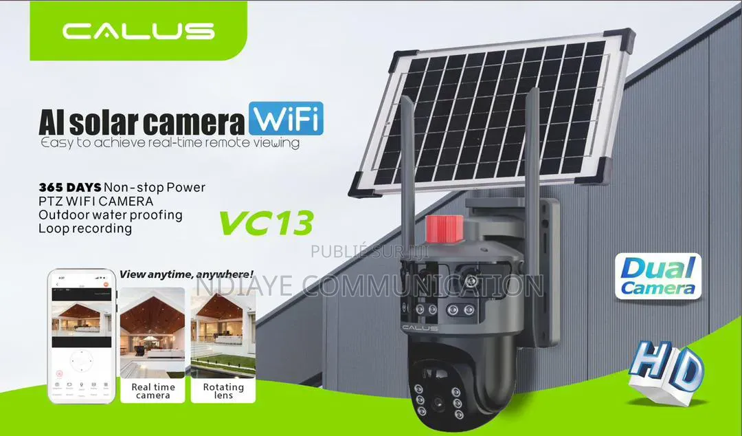 Caméra Solaire Wifi Double Objectif À 30000fcfa