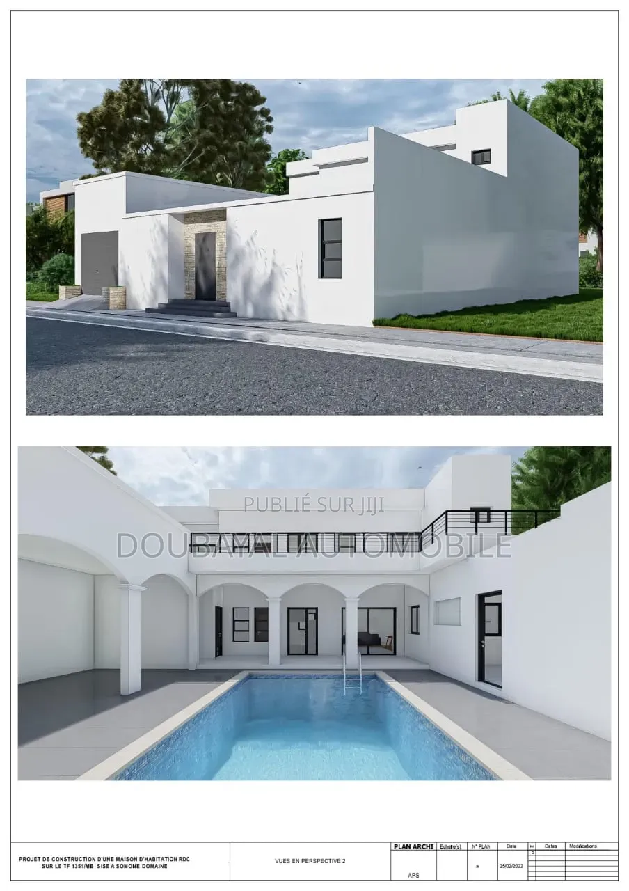Meublé 3chbre Villa dans Somone, Thiès Sud à Vendre