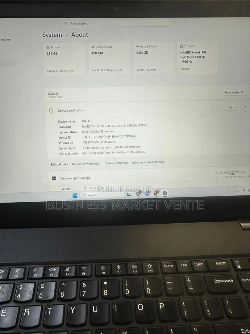 Nouveau Lenovo ThinkPad T14 8GB Intel Core i5 SSD 256GB