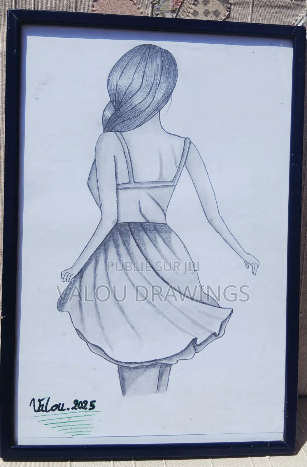 Légèreté en Silence - Tableau Format A3 -Dessin Fait À La Main