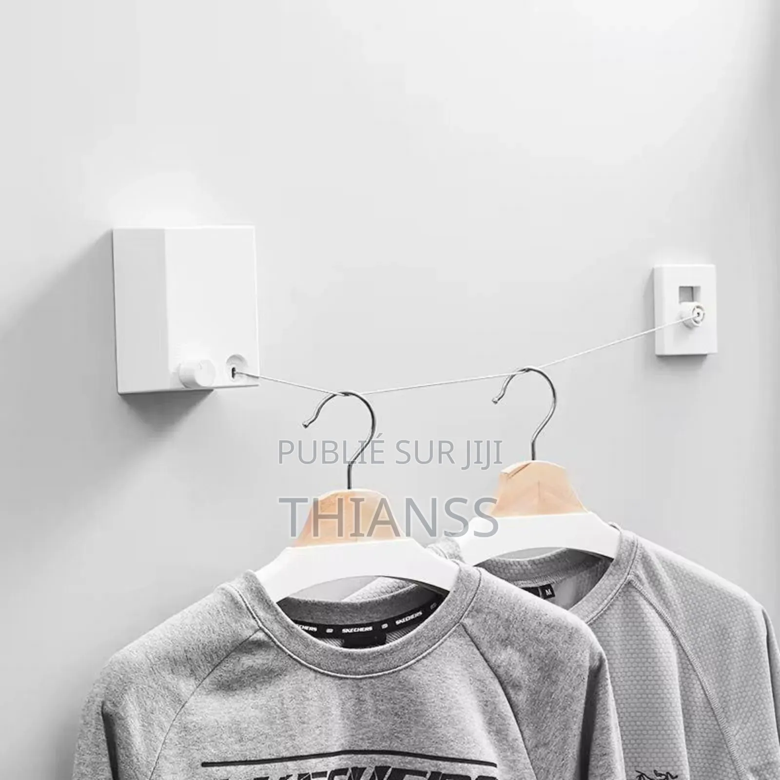 Séchage-Linge Murale Rétractable en Plastique Dimension : 4,2m
