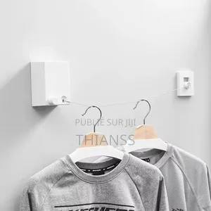 Séchage-Linge Murale Rétractable en Plastique Dimension : 4,2m