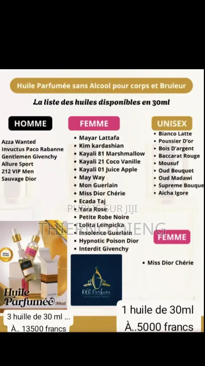 Parfun , Déodorant,Brume, Huile,