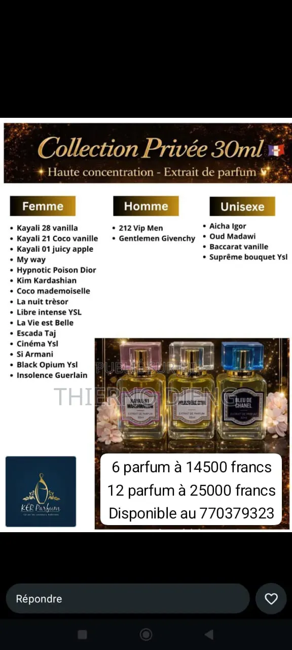 Parfun , Déodorant,Brume, Huile,