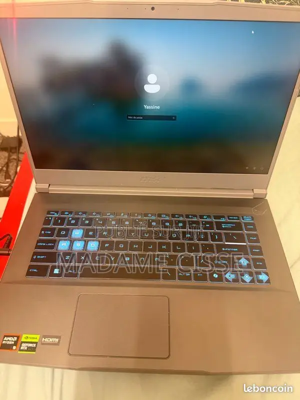 Nouveau Ordinateur portable MSI GF75 Thin 16GB AMD Ryzen 7 SSD 512GB