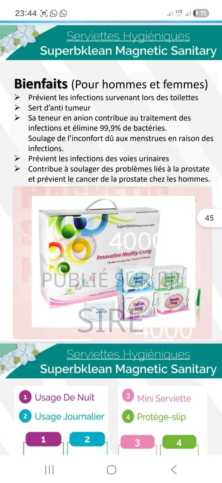 Serviette Hygiénique