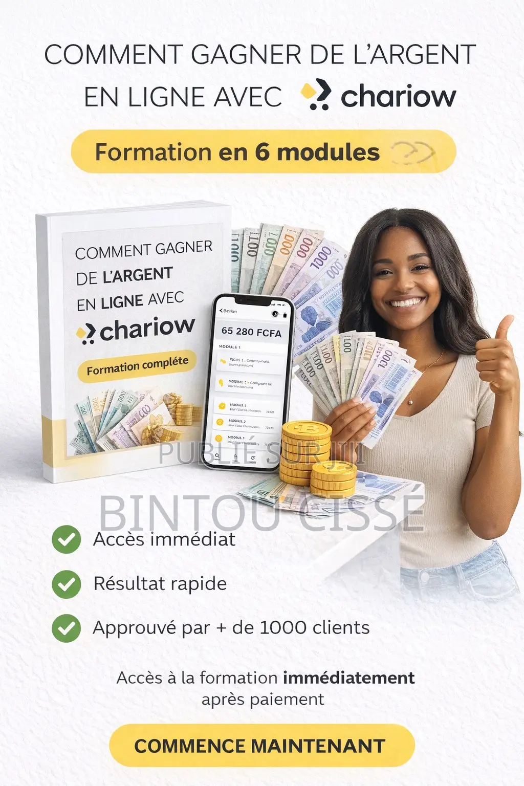 Comment Gagner De L’Argent en Ligne Avec Chariow