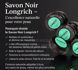 Savon Noir Longrich – Soin Naturel Purifiant Pour Une Peau Éclatante