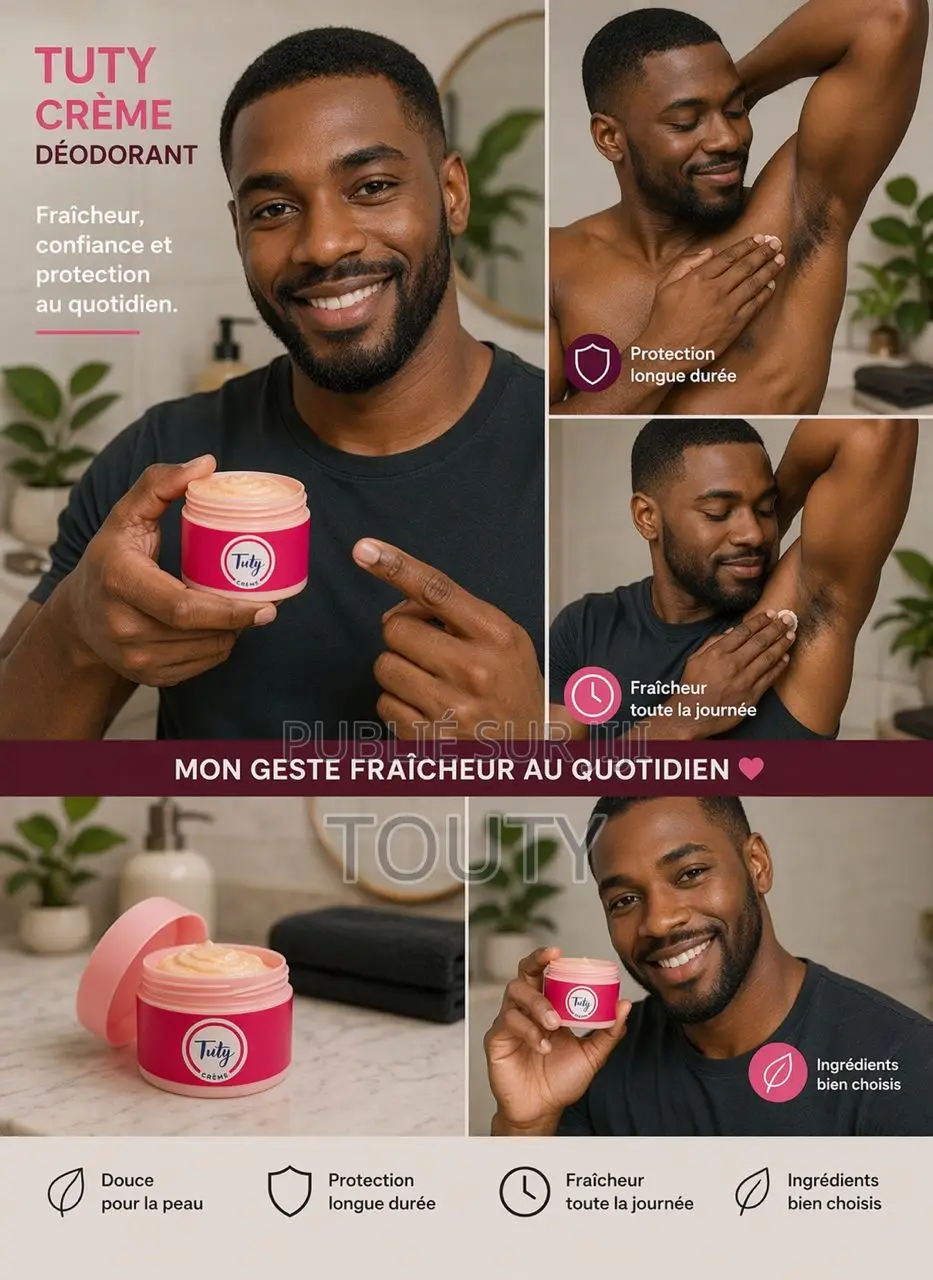 Vente Déodorant Crème Tuty Premium 100% Naturel À Base De Musc