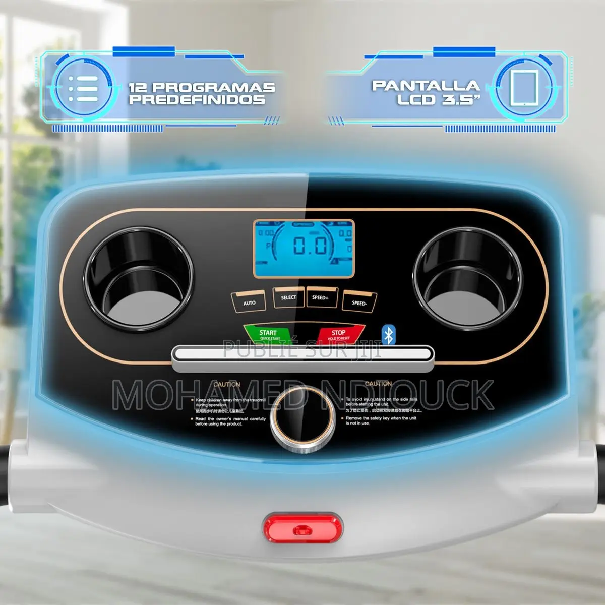 Tapis De Course Pour La Maison Pliable Avec Bluetooth, Écran LCD