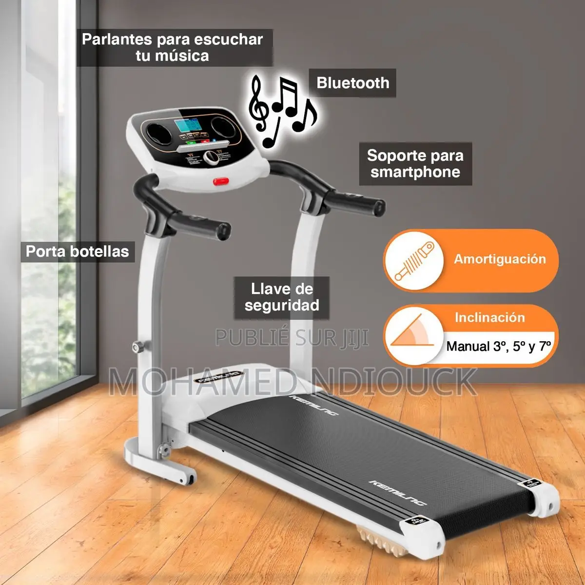 Tapis De Course Pour La Maison Pliable Avec Bluetooth, Écran LCD