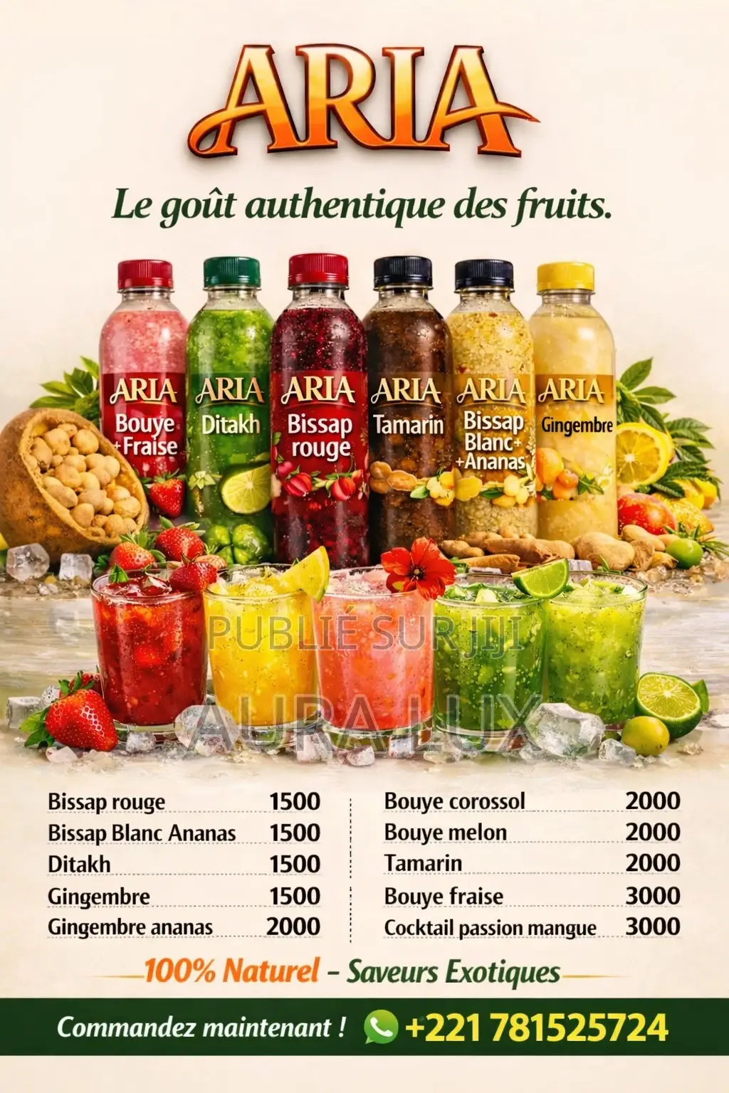 Jus De Fruit Naturel Authentique Et Rafraîchissant
