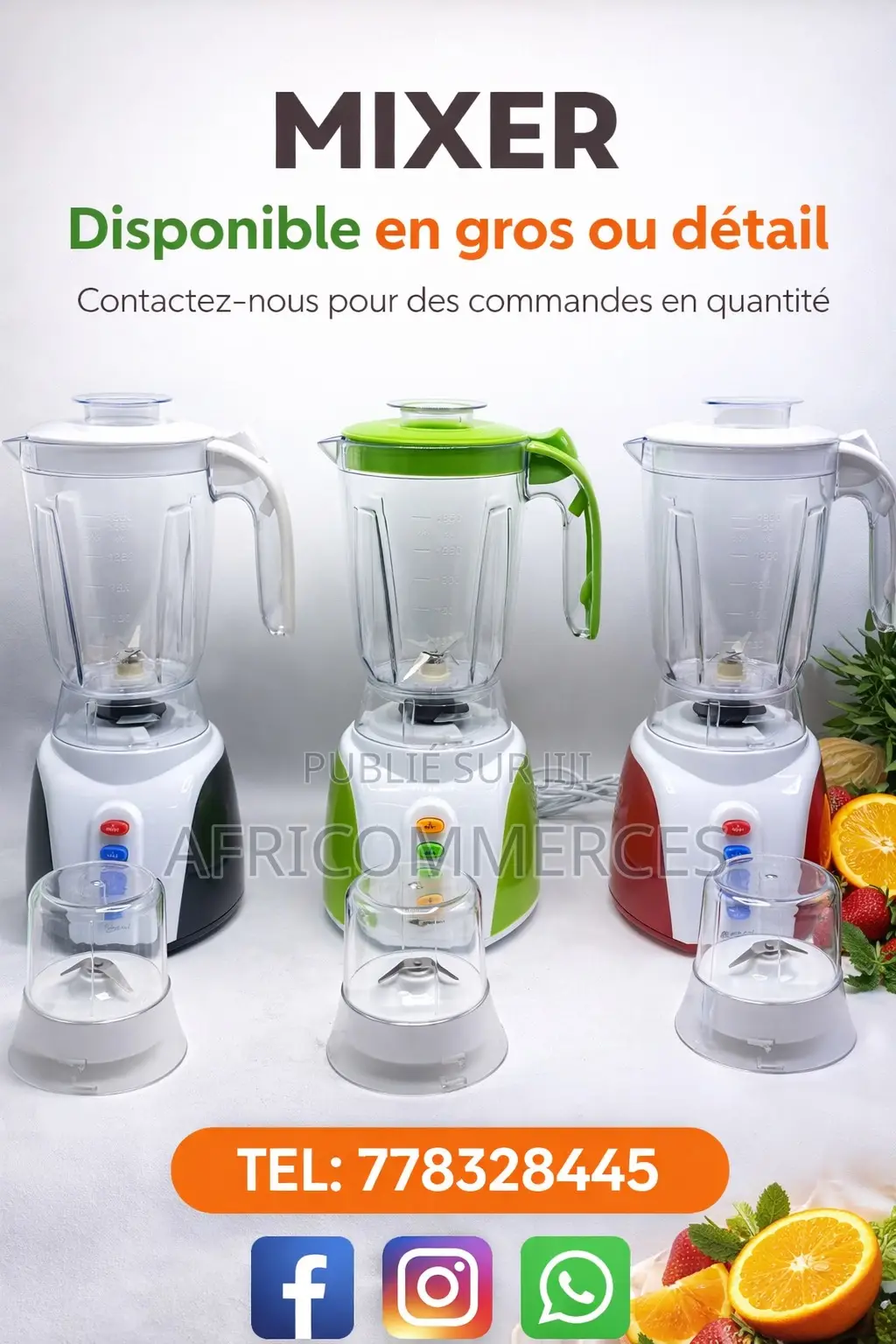 Mixer 2in1 Solide Et Pratique