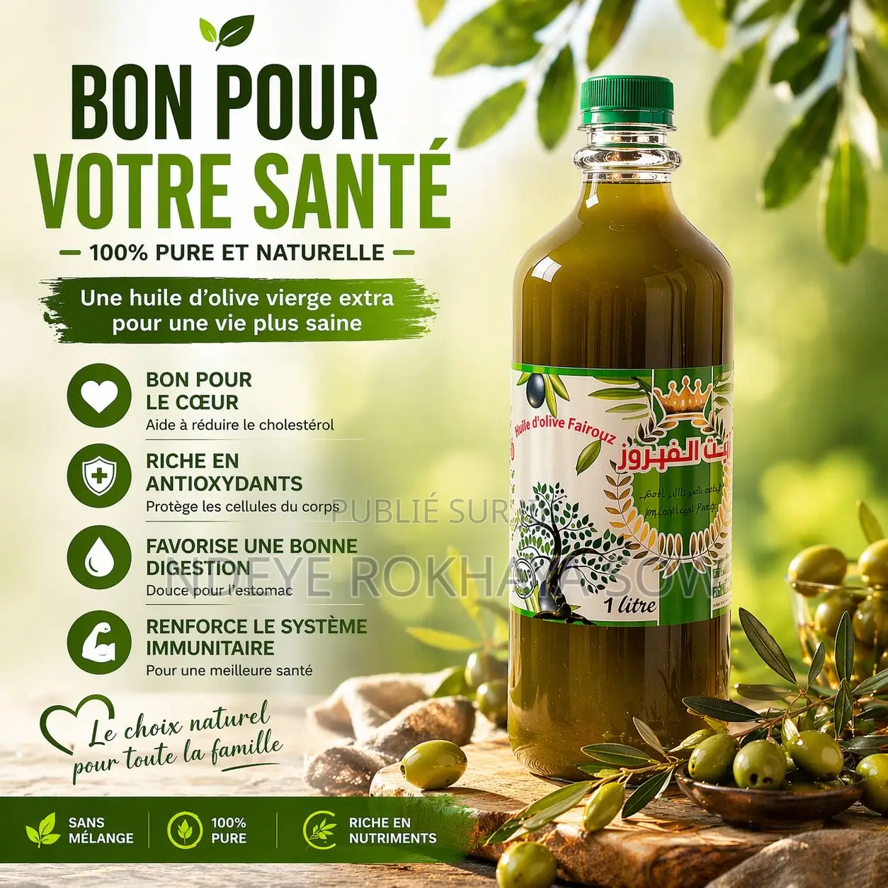 Huile D’Olive Extra Vierge 1l