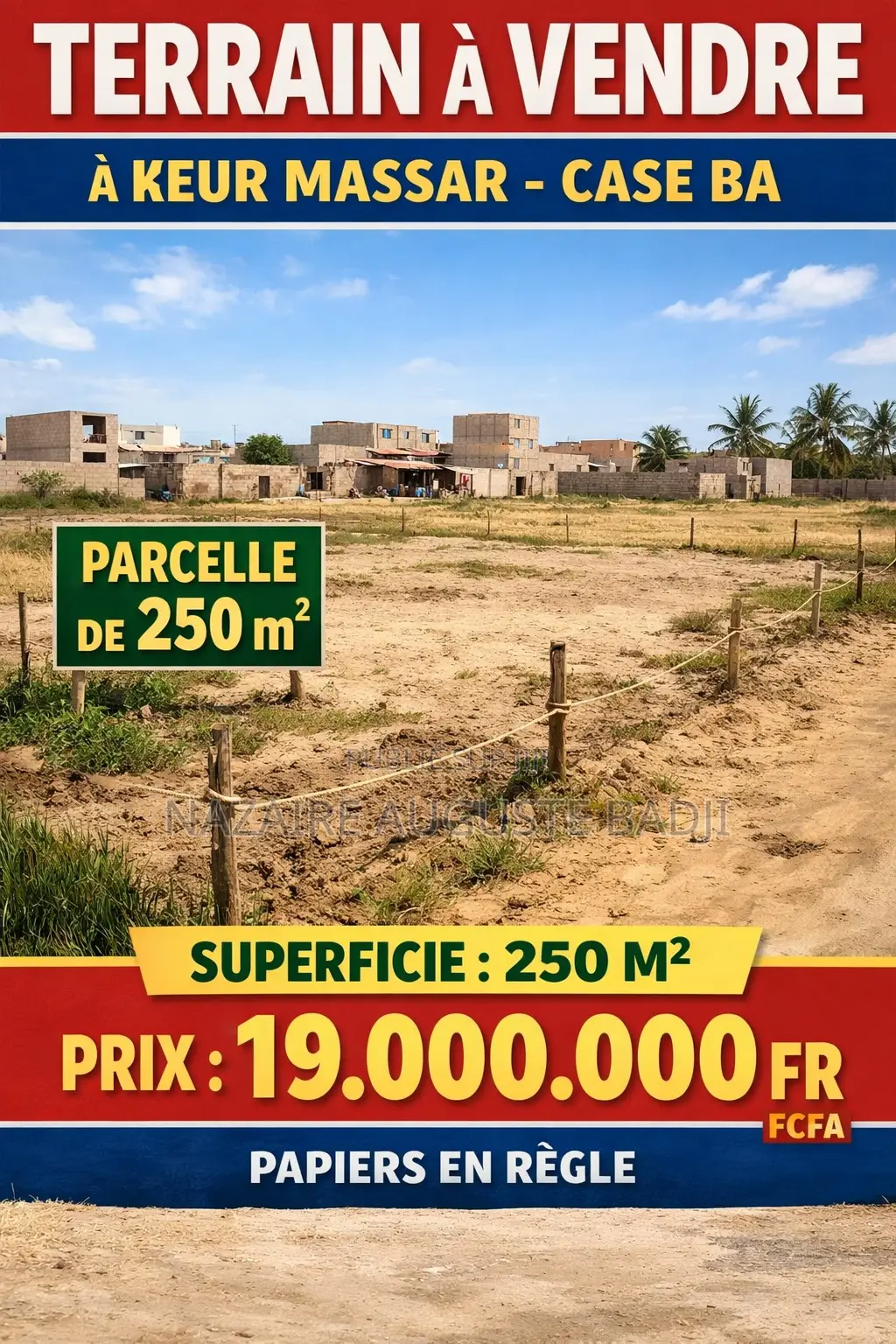 Terrain À Vendre À Keur Massar « Case Ba »
