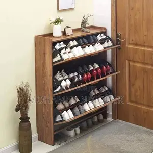 Armoire De Rangement Pour Chaussures Avec 3 Tiroirs Rabattables
