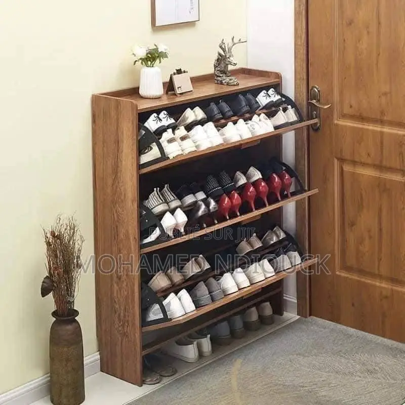 Armoire De Rangement Pour Chaussures Avec 3 Tiroirs Rabattables