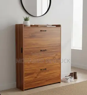 Armoire De Rangement Pour Chaussures Avec 3 Tiroirs Rabattables