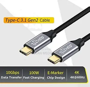 Câble De Données Haut Débit /Recharge Avec Usb C to Usb C 100w |