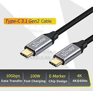 Câble De Données Haut Débit /Recharge Avec Usb C to Usb C 100w |