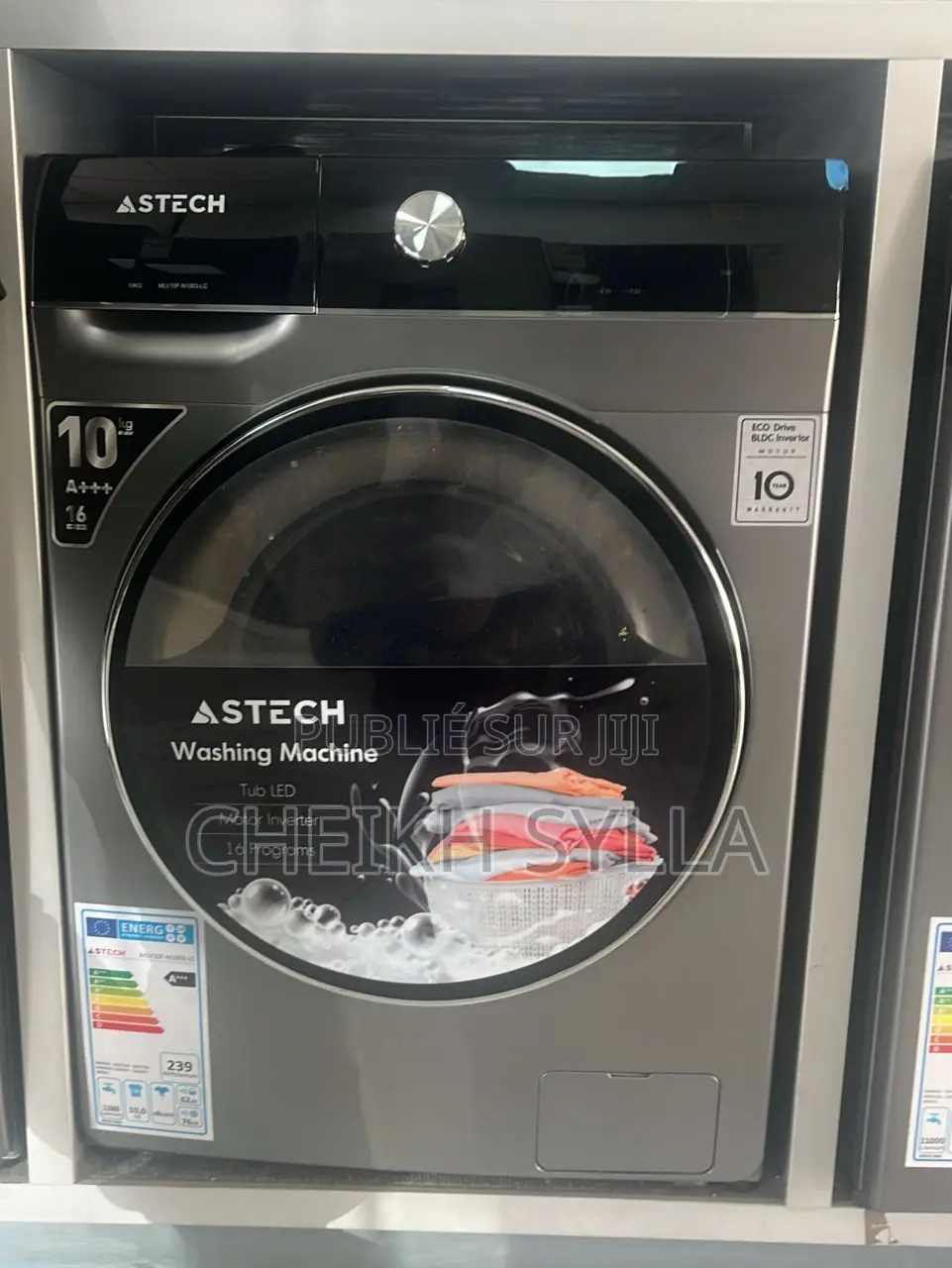 Machine À Laver Astech 10kg Inverter A+